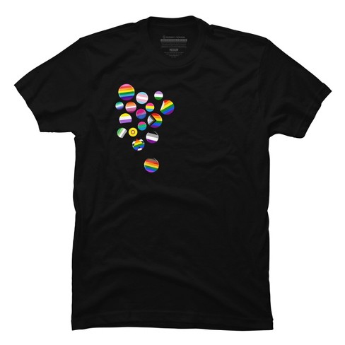 Adult Design By Humans Rainbow LBGTQIA+ Pride Badges By Roadhouse T-Shirt - image 1 of 2