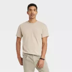 Men's Heavyweight Short Sleeve T-Shirt - Goodfellow & Co™ Dark Tan S