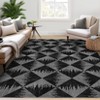 Geometric Diamond Washable Non Slip Area Rug Kitchen Runners for Laundry Room Retro Striped Indoor Rug - 2 of 4