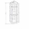 FURNIinspire Utility Storage Cabinets Glass Display Cabinet, Corner Cabinet, Corner Storage Decoration For Living Room, Brown, 17"*17"*70.28" - 3 of 4