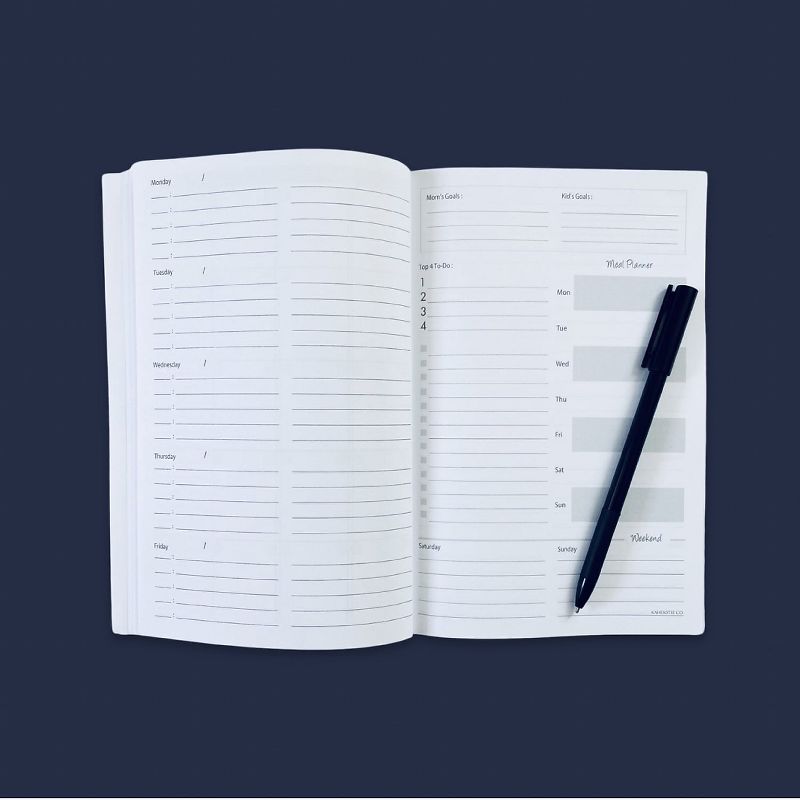 Kahootie Co. Kahootie Co Mom’s Weekly Planner 6" x 9" Navy and White (ITKMNW), 4 of 6