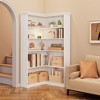 L-Shaped Corner Bookshelf 72", 5-Tier Wood Bookcase for Living Room Office - 3 of 4