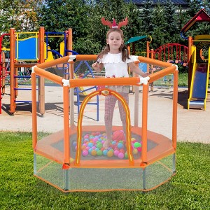 HFYee Kids Trampoline with Safety Options Indoor & Outdoor Bounce Fun for Children Multiple Sizes & Accessories - 1 of 4