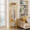 Extra Tall Clothes Garment Rack Heavy Duty Freestanding Corner Clothes Coat Tree Rack Hanger with Shelves for Bedroom, Living Room, Entryway - 2 of 4
