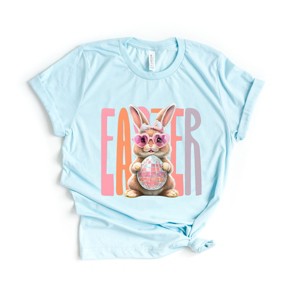 Easter Bunny Disco Ball - Women's Short Sleeve Graphic T-Shirt - 1 of 4