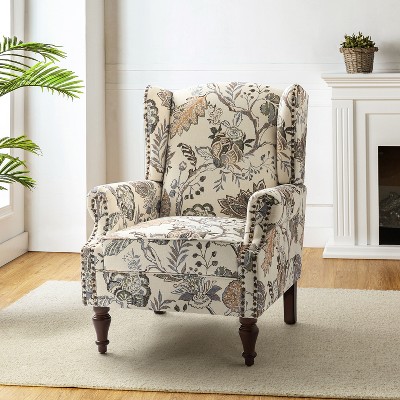 Theodor Armchair with Spindle Legs for Living Room and Bedroom Club Chair | ARTFUL LIVING DESIGN