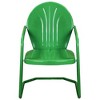 Northlight 34-Inch Outdoor Retro Tulip Steel Armchair, Green - image 3 of 4