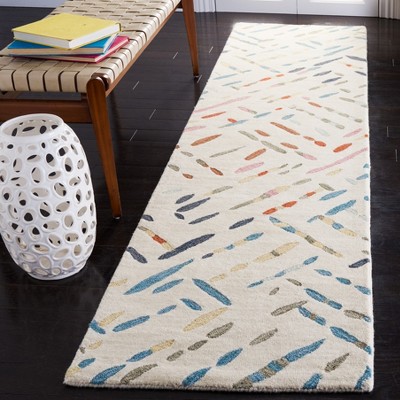 Ivory Hand-Tufted Wool Runner Rug 2'3" x 9'