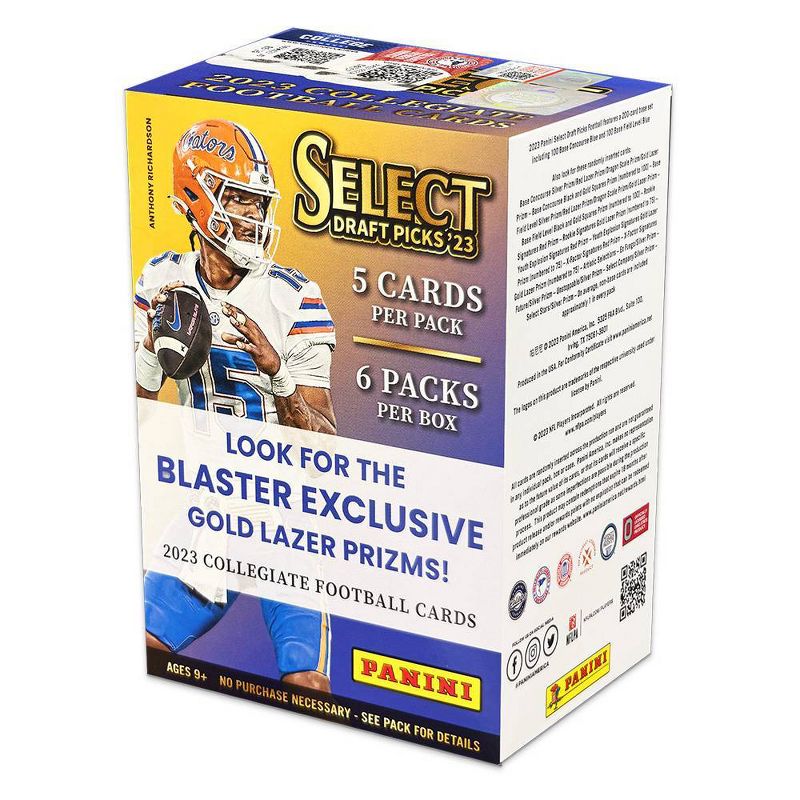 2023 Panini NFL Select Draft Picks Football Trading Card Blaster Box, 1 of 4