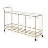 61" Kenda Clear Glass Serving Cart Mirrored/Gold - Acme Furniture - image 3 of 3