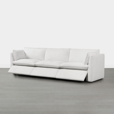 Spruce & Spring Power Reclining Sectional Sofa Couch, Cream-Basic shape