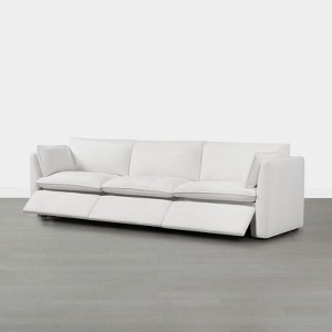 Spruce & Spring Power Reclining Sectional Sofa Couch, Cream-Basic shape - 1 of 4