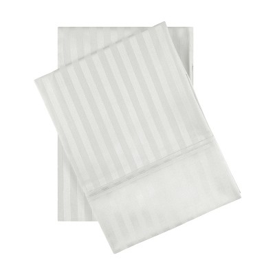 Premium 600-Thread Count Cotton Stripe 2-Piece Pillowcase Set by Blue Nile Mills
