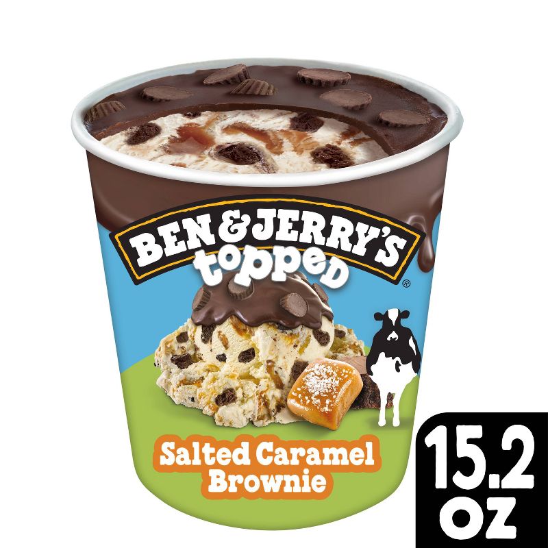 Ben &#38; Jerry&#39;s Topped Salted Caramel Brownie Ice Cream - 15.2oz, 1 of 8