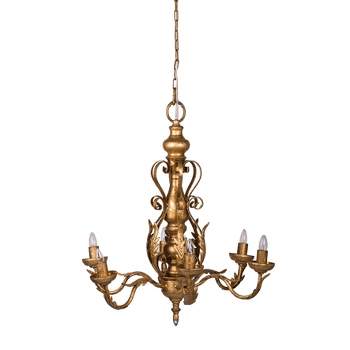 Classic Vintage Chandelier Gold/White - A&B Home