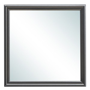 GlasFlength Decorative Wall Mirrors Contemporary Framed Mirror with Metallic Finish Simple Design for Modern Living Room, Black, 38"*1"*38" - 1 of 4