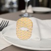 Unique Bargains Napkin Rings Openwork Woven Teardrop Iron 1 Pc - 3 of 3