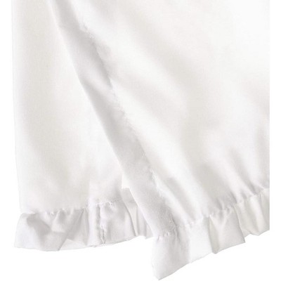 Sasha White Twin Bed Skirt with Ruffled Hem