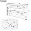 COWLOWN Console Table with 3 Drawers & 2 Shelves, Solid Frame for Living Room & Entryway - 2 of 4