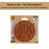 Evideco French Home Goods Round Wooden Bathroom Door Sign - 2 of 4