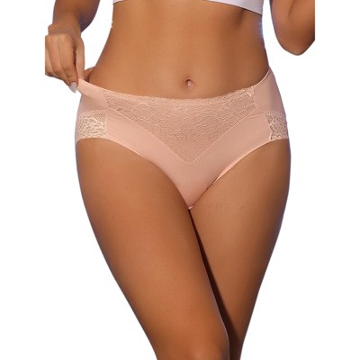 Allegra K Women's Lace High Waisted Breathable Silky Stretch Briefs