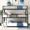 NicBex Twin XL over Full XL Bunk Bed Metal Frame Triple Bed Frame with Guardrails, Long and Short Ladders, No Box Spring Required - 2 of 4