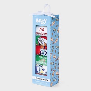 Women's Bluey 7 Days of Cozy Crew Socks Gift Box - Assorted Color 4-10 - 1 of 4