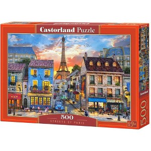 500 Piece Jigsaw Puzzle, Streets of Paris, France, Eiffel Tower, European puzzle, Adult Puzzles, Castorland B-52684 - 1 of 4