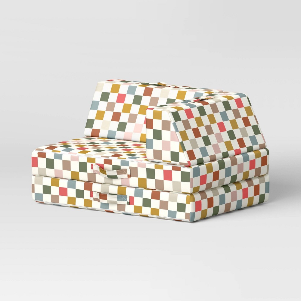 Photos - Sofa Kids' Modular Seating Checkered - Pillowfort™