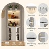 Mshliw 67.3" Corner Bar Cabinet with Glass Rack & Adjustable Shelves, Farmhouse Wine Bar Cabinet for Dining Room, Living Room or Kitchen - 3 of 4