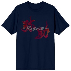 Yasuke with Text Men's Navy T-Shirt - 1 of 1