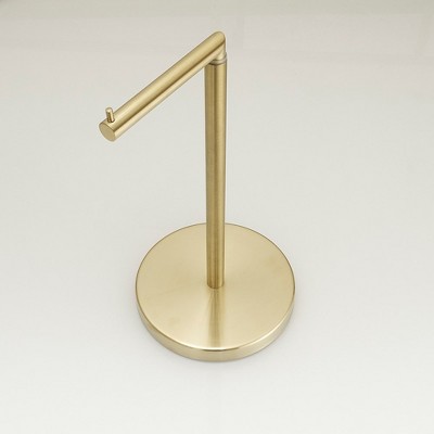Brushed Gold Freestanding Stainless Steel Toilet Paper Holder