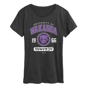 Women's - Marvel - Black Panther Property of Wakanda Short Sleeve Graphic T-Shirt - 1 of 4