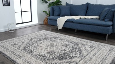 Ivory Moroccan Bohemian 6' x 9' Synthetic Area Rug