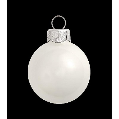 Northlight 4ct Shiny Glass Ball Christmas Ornament Set 4.75" - White