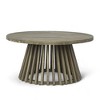 NAYSAYE Patio Accent Table Set Outdoor Acacia Wood Round Coffee Table for Backyard, Gray, 31.5"*31.5"*16" - 2 of 4