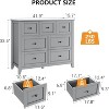 Nasitip 7 Chest of Drawer Dresser, Modern and Stylish Dresser, Deep Drawers and Nickel Round Handle - 3 of 4