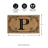 28" x 16" Monogram Coir Mat, Letter  "P" - 2 of 4