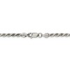 Black Bow Jewelry 3mm Sterling Silver, Diamond Cut Solid Rope Chain Anklet or Bracelet - image 3 of 4