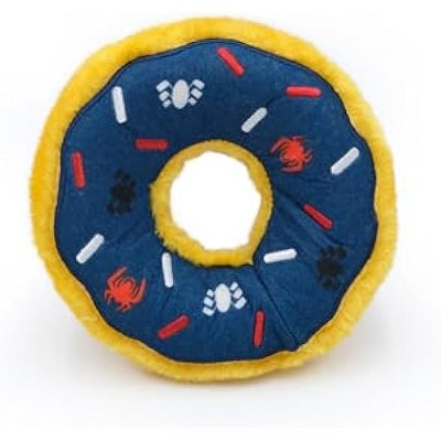 ZippyPaws Marvel Donutz - Interactive Donut Pet Toys for Dogs & Puppies, No Stuffing, Durable Squeaky Toy - Spider-Man