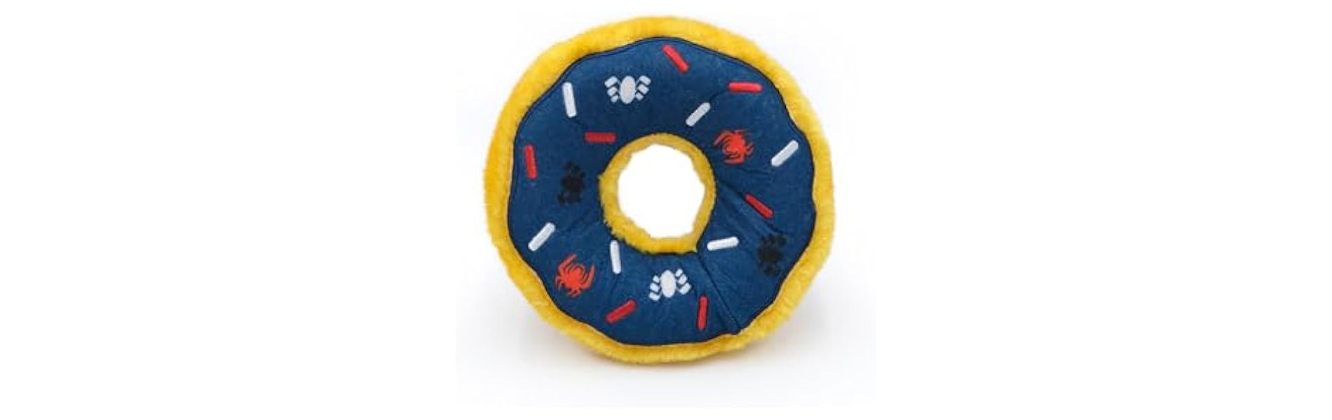 ZippyPaws Marvel Donutz - Interactive Donut Pet Toys for Dogs & Puppies, No Stuffing, Durable Squeaky Toy - Spider-Man