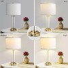 ROTTOGOON 22 inches Set of 2 Table Lamps, Modern Bedside Lamp with Touch Control, 3-Way Dimmable, USB Ports, Fabric Cream Shade, LED Bulbs Included - 3 of 4