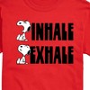 Men's - Peanuts - Snoopy Inhale Exhale Short Sleeve Graphic T-Shirt - 2 of 4