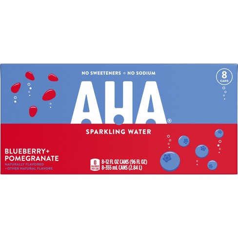 AHA Blueberry + Pomegranate Sparkling Water - 8pk/12 fl oz Cans - image 1 of 4