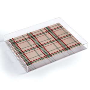 Emanuela Carratoni Tartan Theme on Pink Acrylic Tray - Deny Designs - 1 of 4