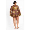 Women's Plus Size Erica Print Playsuit - kaleidoscope | CITY CHIC - 3 of 4