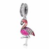 Pink Flamingo Charm for Women CZ Sterling Silver European Bead for Bracelet by Ginger Lyne - 2 of 4
