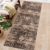Traditional Distressed Area Rugs for Living Room Bedroom Non Slip Washable Medallion Pattern Printed Thin Carpet Rugs - 3 of 4