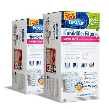 BestAir H62 Value 2pk Extended Life Humidifier Replacement Paper Wick Filter Holmes Humidifiers