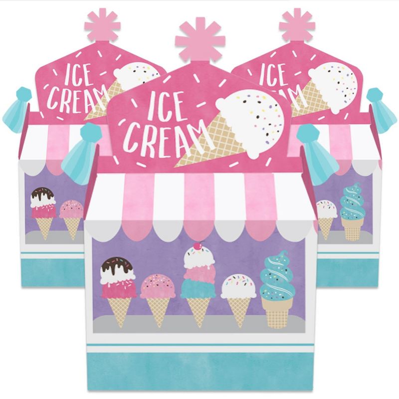 Big Dot of Happiness Scoop Up The Fun - Ice Cream - Treat Box Party Favors - Sprinkles Party Goodie Gable Boxes - Set of 12, 3 of 10